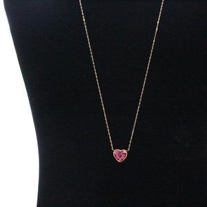 swarovski pink heart necklace